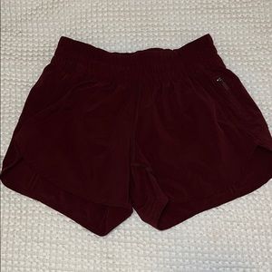 Maroon track that shorts lululemon